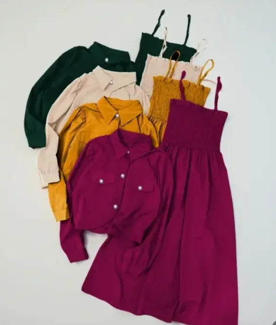 Firangi kaaj button coati with Gazzer romper frock